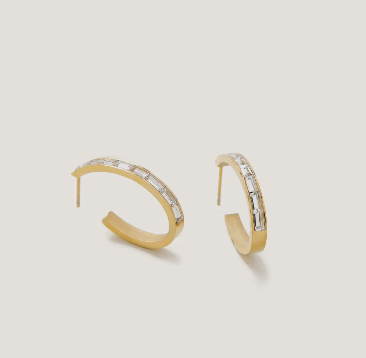 Athena crystal hoops