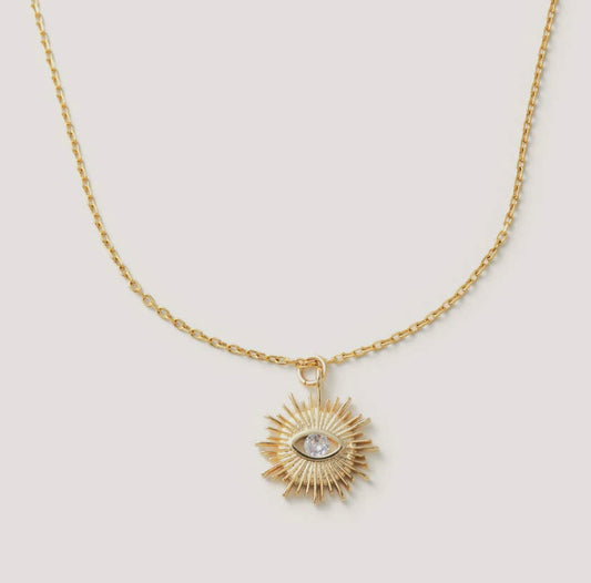 Gold sunshine necklace