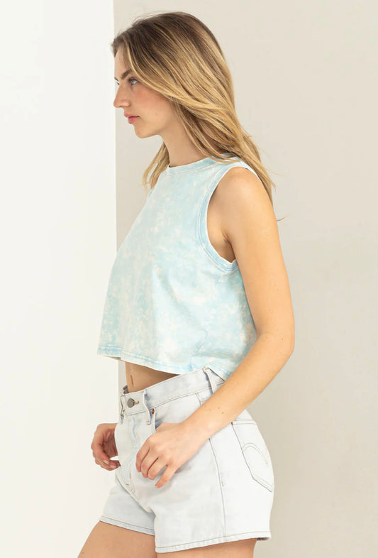 Sky Blue Crop Top